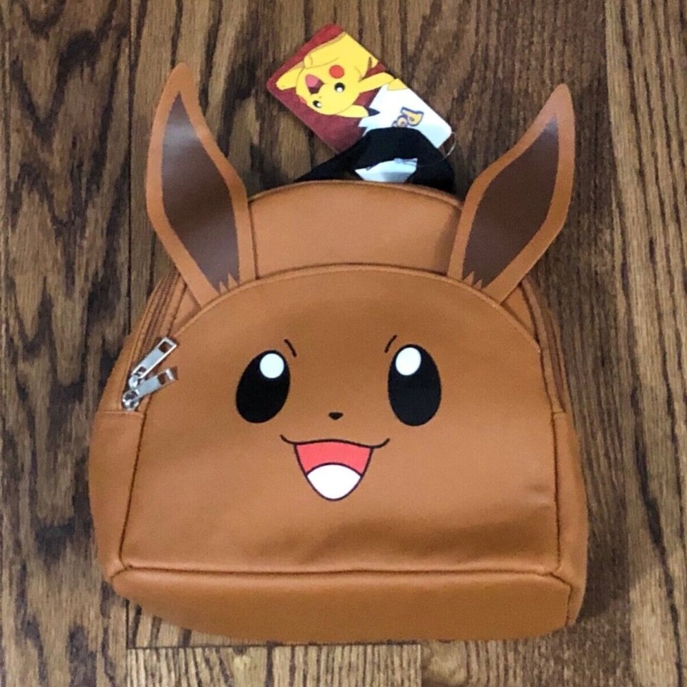 Pokemon Bioworld Eevee Mini Backpack Brown Pokémon Bag New with tags Back Pack